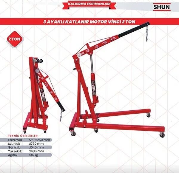 Vinç 3 Ayaklı 2 Ton Shun T32002 Shun