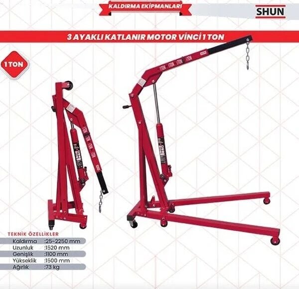 Vinç 3 Ayaklı 1 Ton Shun T31002 Shun