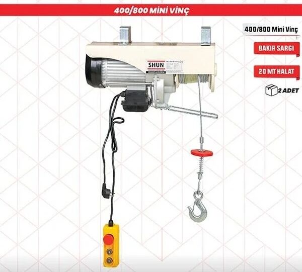 Vinç Elektrikli Shun 400/800KG Shun