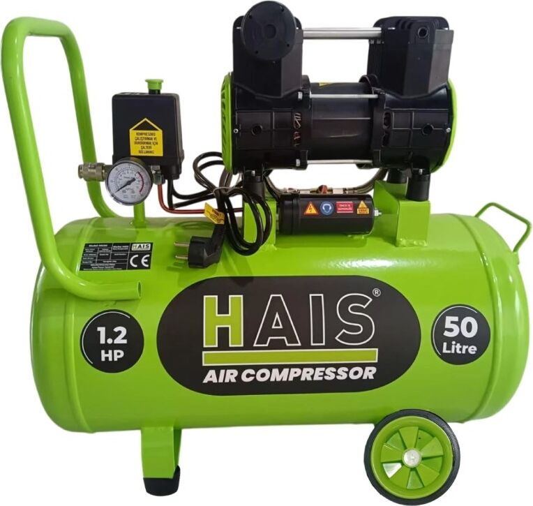 Hais 50 Litre Sessiz Yağsız Hava Kompresörü 1,5 Hp