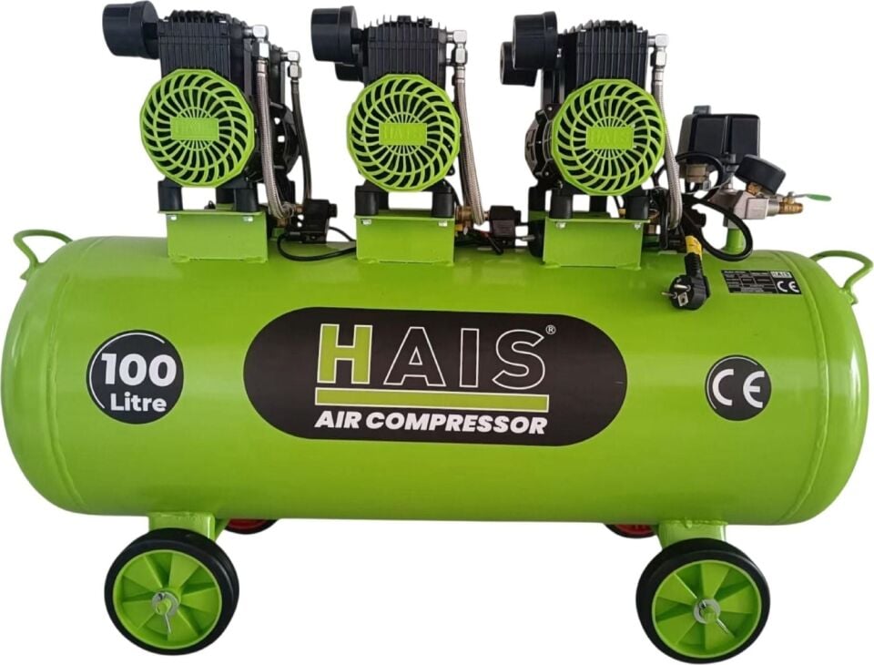 Hais 100 Litre Sessiz Yağsız Hava Kompresörü 4,5 Hp