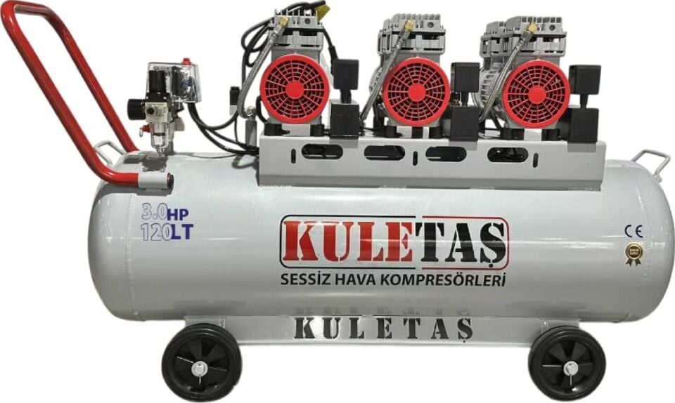 Kuletaş 120 Litre 3 Hp Alüminyum Tanklı Sessiz Hava Kompresörü