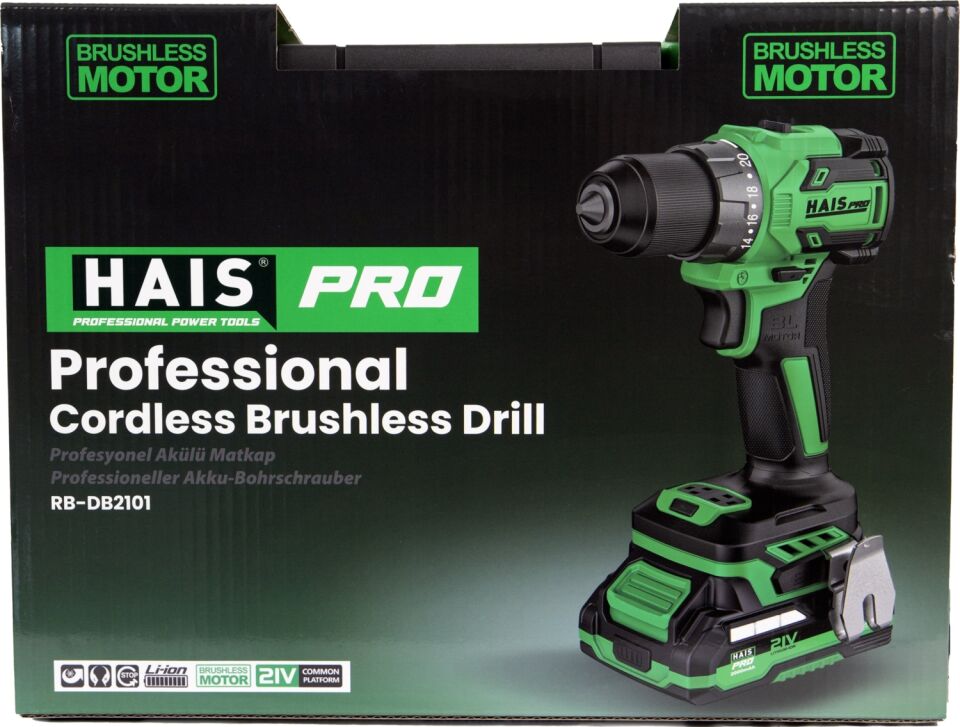 Hais Pro Profesyonel Vidalama Matkap RB-DB2101 21 V 2.0 Ah Çift Akülü
