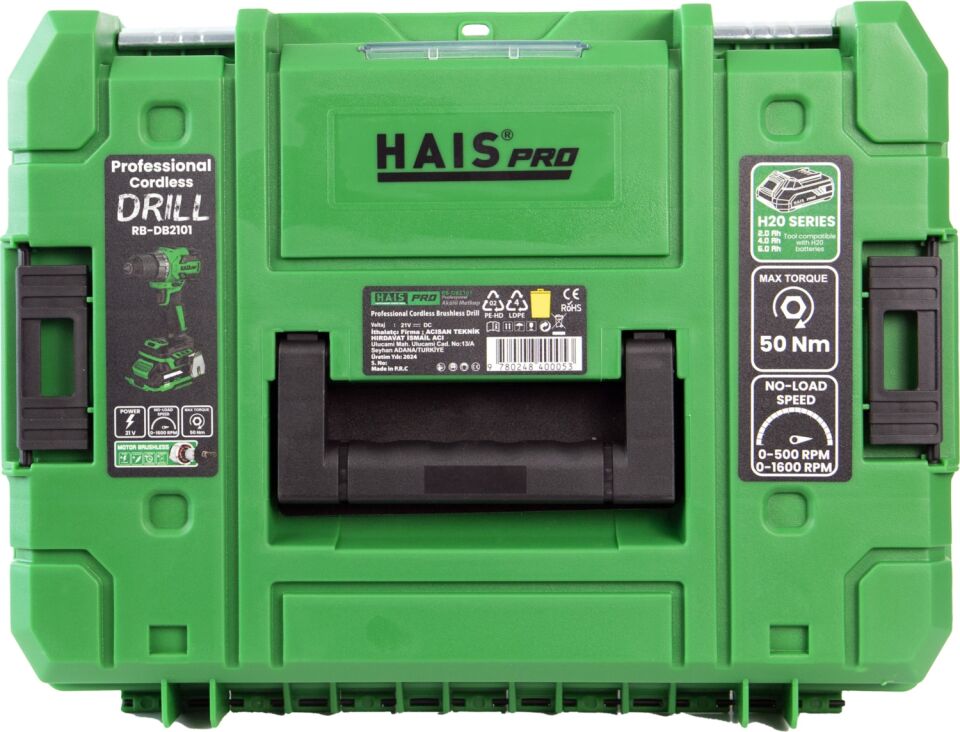 Hais Pro Profesyonel Vidalama Matkap RB-DB2101 21 V 2.0 Ah Çift Akülü