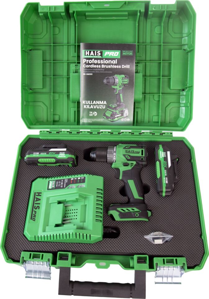 Hais Pro Profesyonel Vidalama Matkap RB-DB2101 21 V 2.0 Ah Çift Akülü