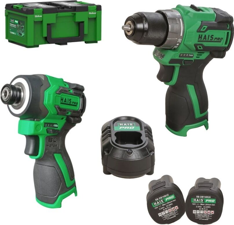 Hais Pro Profesyonel Akülü Set RB-03(DB-16/SD1608L/DB16B20X2/ŞARJ