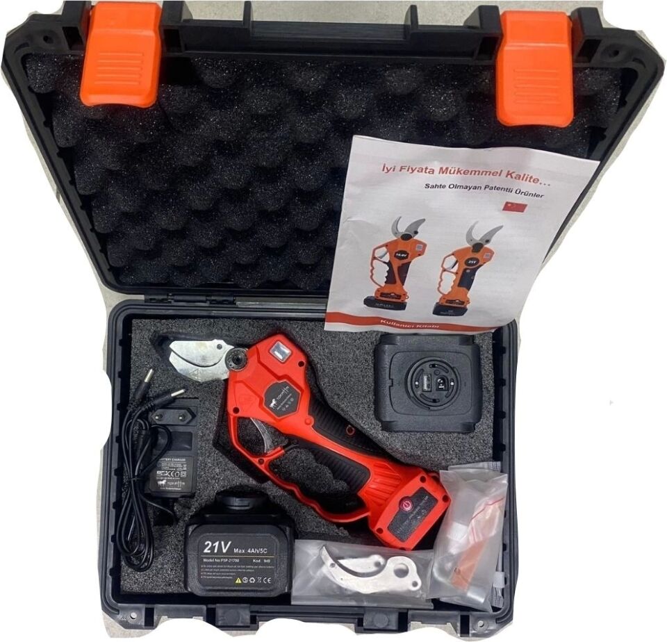 Yokatta 830A Akülü Budama Makası Çift Akülü 4+4 Ah. 21 V