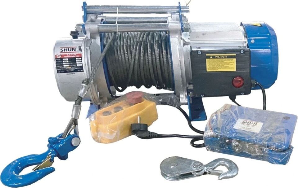 Shun 1500 kg Profesyonel 220 Volt 30 Metre Vinç