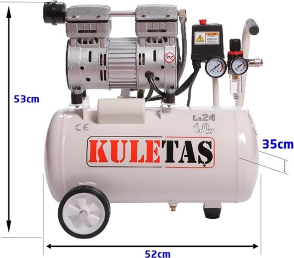 Kuletaş 24 Lt Süper Sessiz Yağsız Kompresör