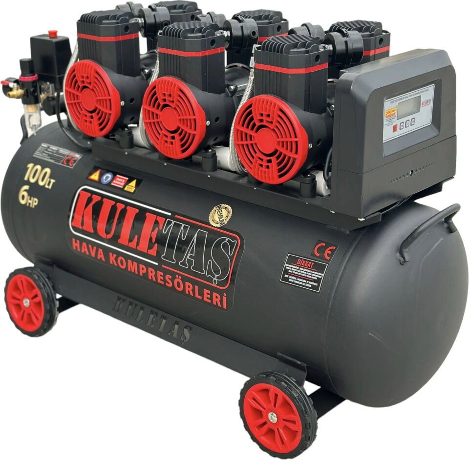 Kuletaş 100LİTRE 6hp Premium Hava Kompresörü Sessiz Dental
