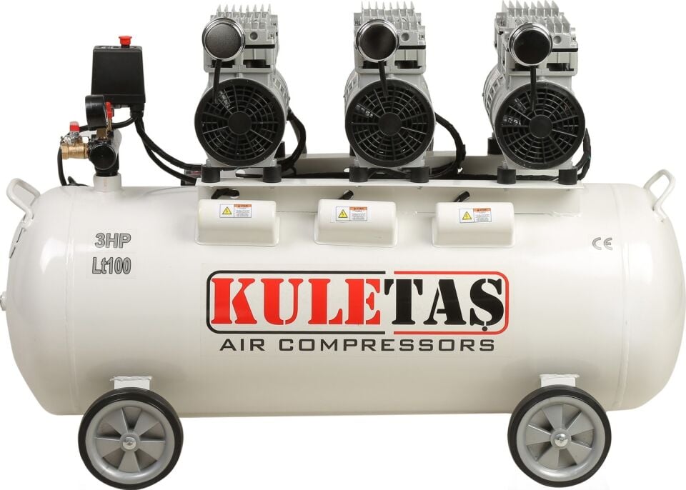 Kuletaş Süper Sessiz Yağsız Kompresör 100 Lt 3hp Kuletaş 100 Sessiz