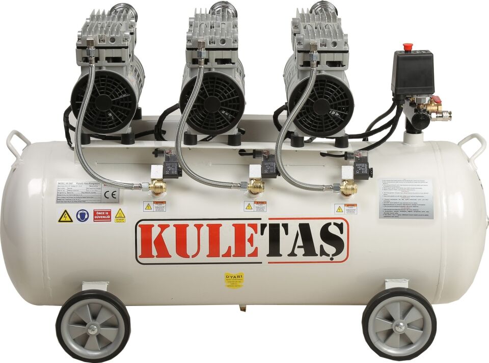 Kuletaş Süper Sessiz Yağsız Kompresör 100 Lt 3hp Kuletaş 100 Sessiz