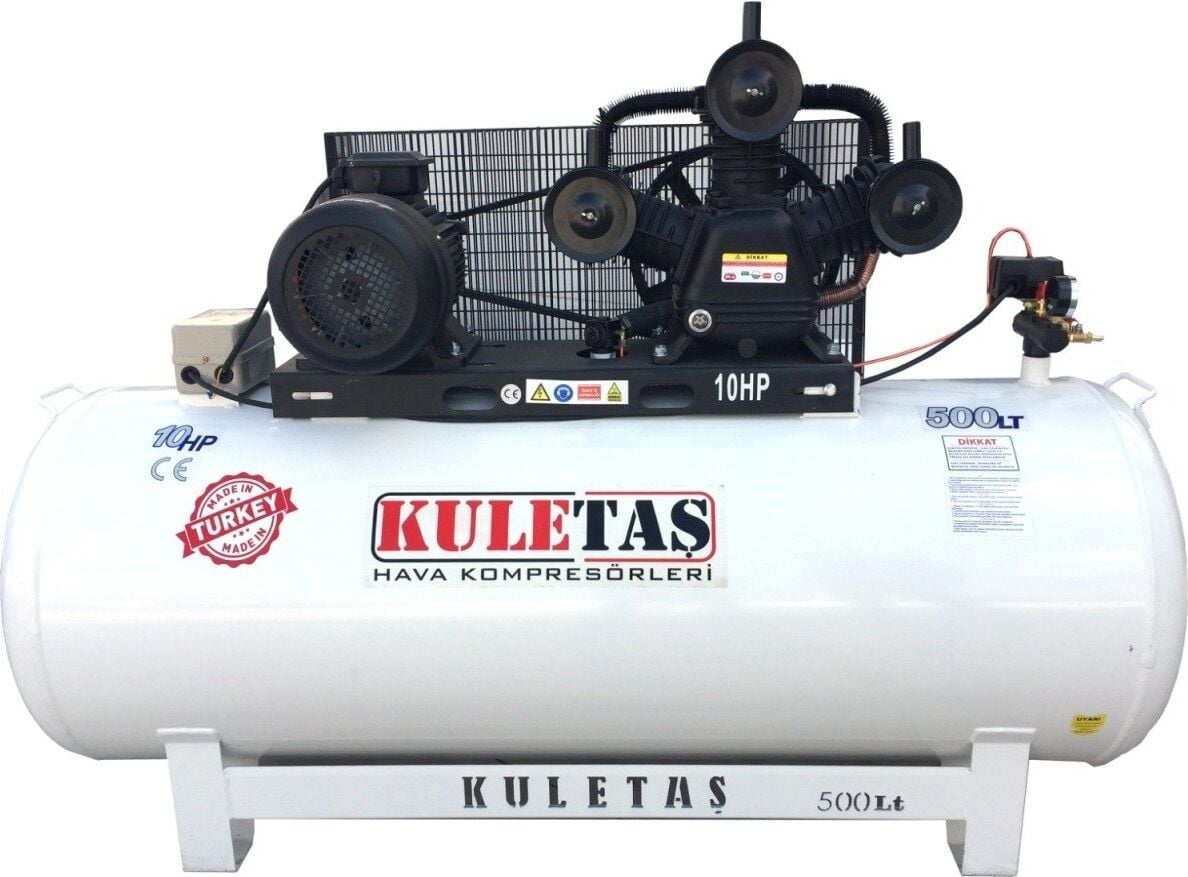 Kuletaş 500 Litre Hava Kompresörü 8 Bar 10 Hp