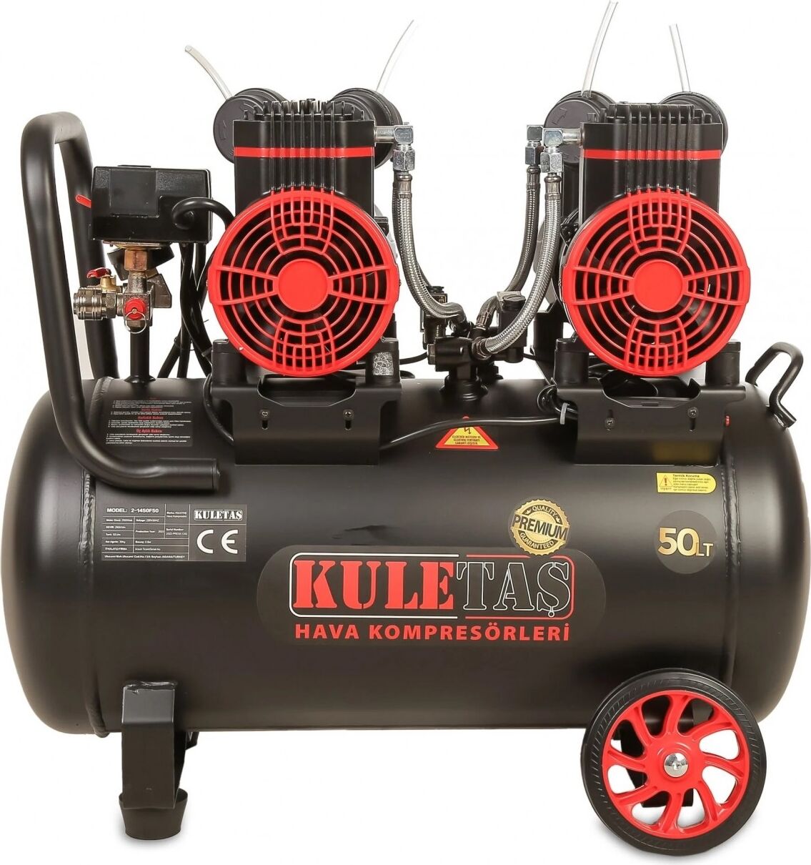 Kuletaş Premium 50LT Sessiz Yağsız Hava Kompresörü